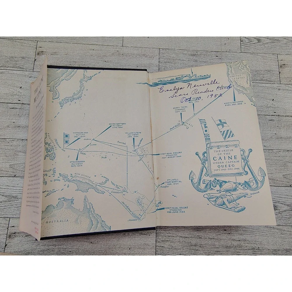 The Caine Mutiny 1951‎ Herman Wouk HCDJ Sears BCE Vtg WWII Naval Courtroom Drama